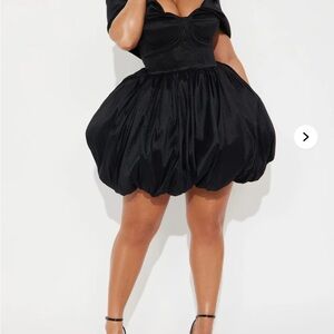Fashion Nova Black Bubble Dress